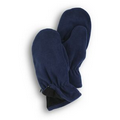 Navy Blue Fleece Zipper Mittens